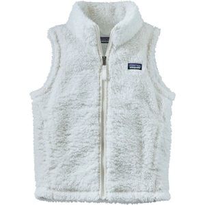 White Patagonia fuzzy vest